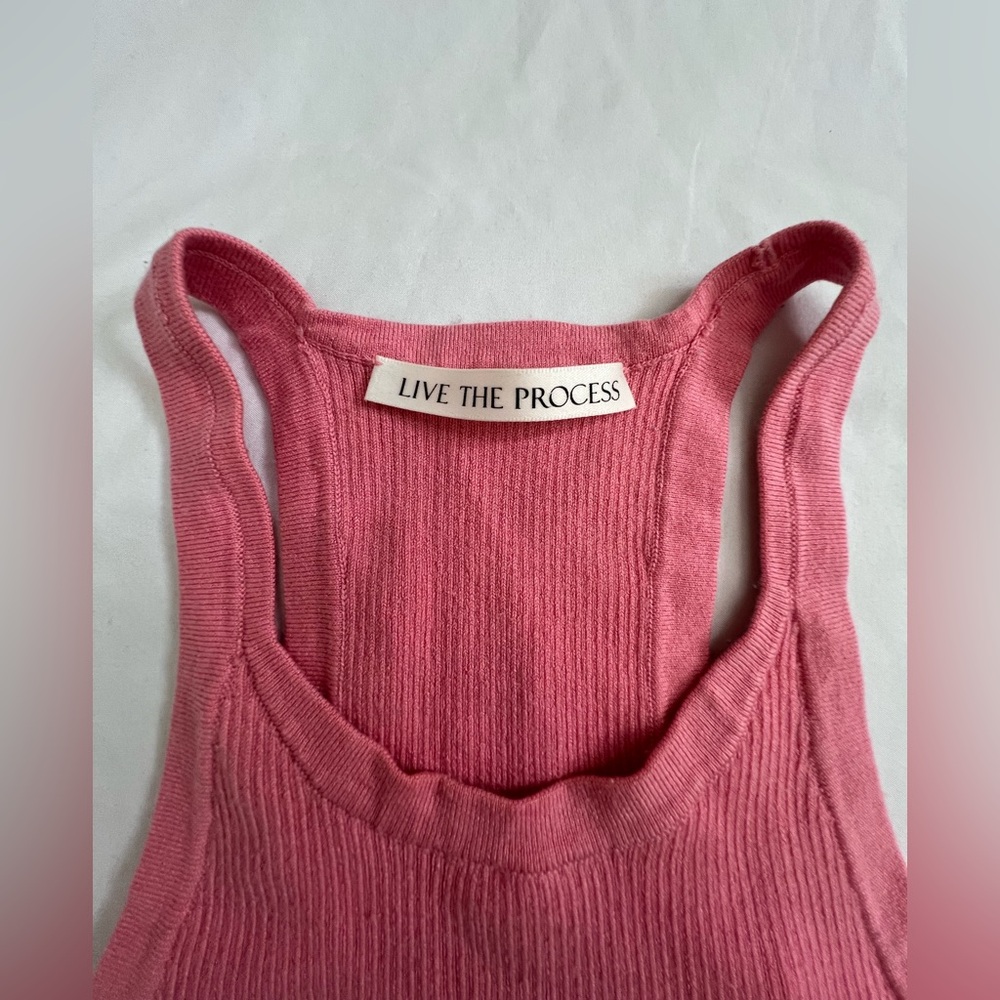 Live The Process Pink Ribbed Bodysuit - Picture 6 of 8